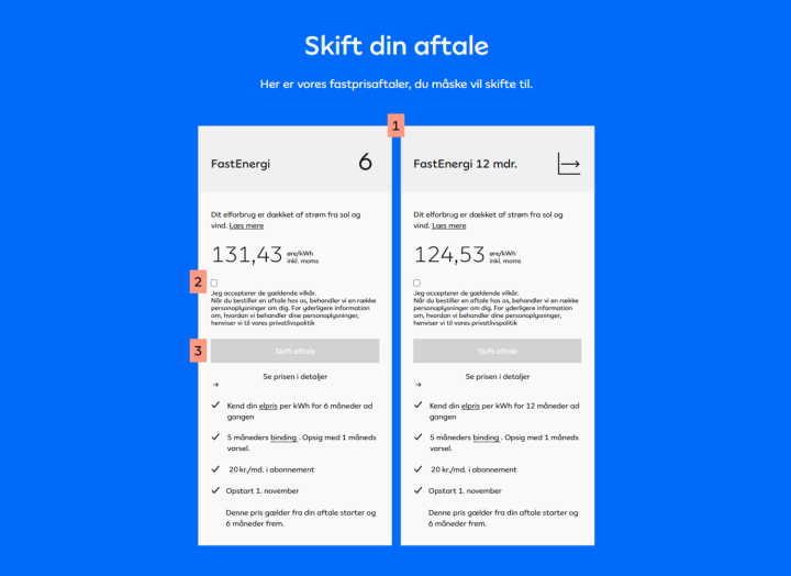 Skift elaftale