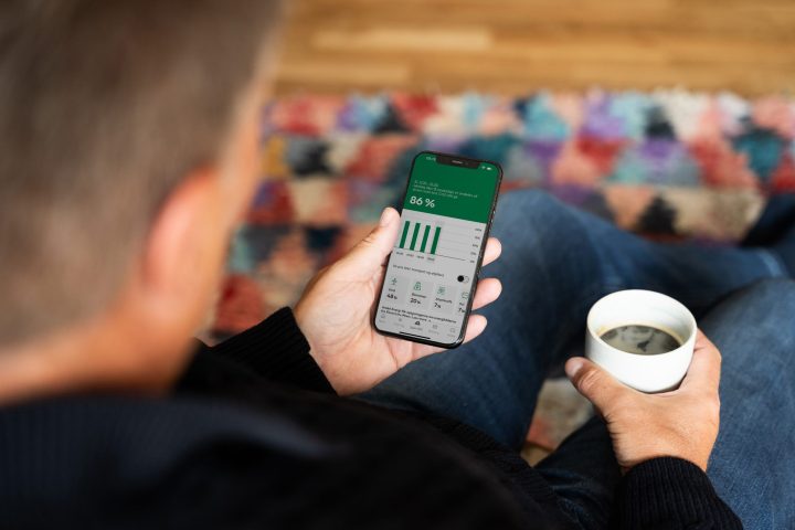 I Andel Energi appen kan du se CO2-aftrykket på den strøm vi leverer til dig.